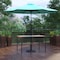 Flash Furniture Faux Teak 30 x 48 Patio Table-Teal Umbrella & Base XU-DG-UH3048-UB19BTL-GG - alternate 1